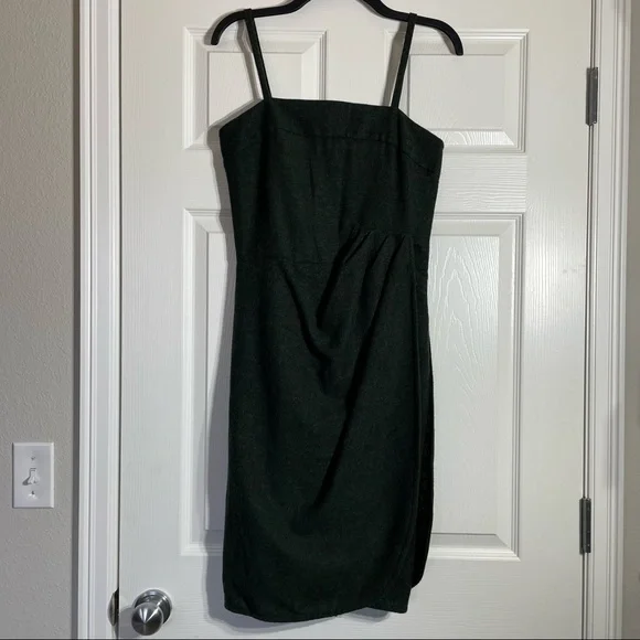 dark green wool dress 2000S AQUILANO RIMONDI Dark Hunter Green Wool Dress main image 0
